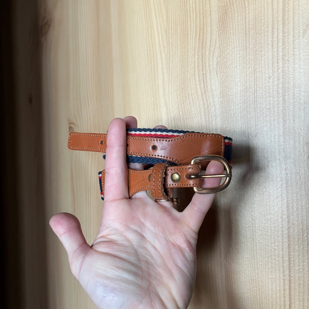 Vintage Leather and Striped belt
